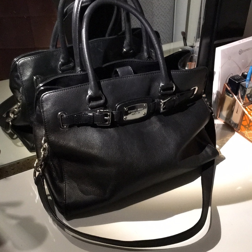 Michael Kors Authentic Hamilton Black Leader Bag